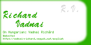 richard vadnai business card